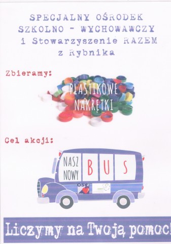 Zbieramy plastikowe nakrętki na nowego busa